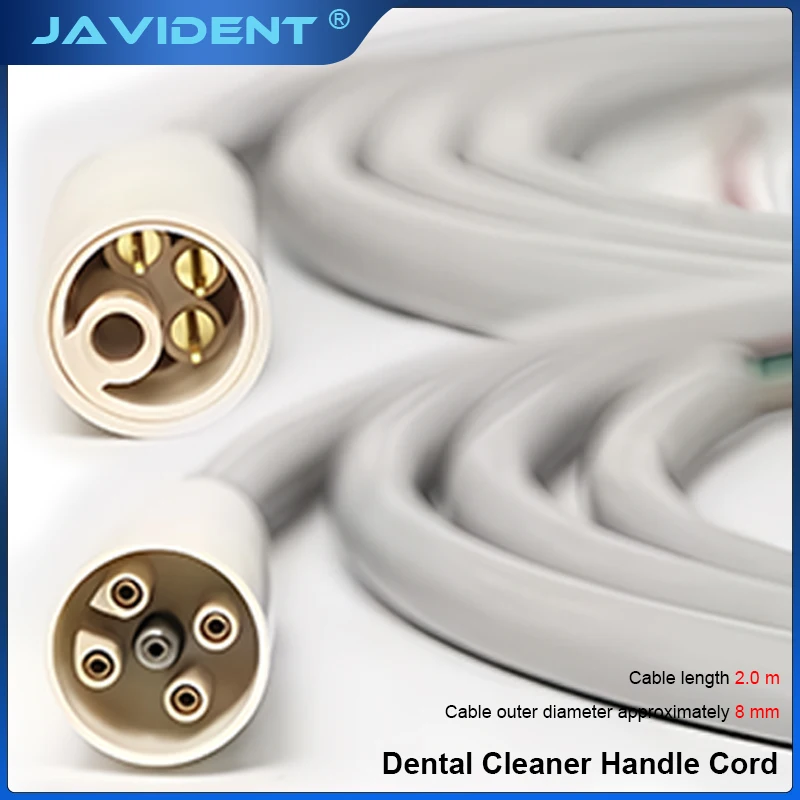 JAVIDENT Dental Ultrasonic Scaler Tail Cable Accessories Universal Dental Scaler Handpiece Connecting Cable (With/Without Light)