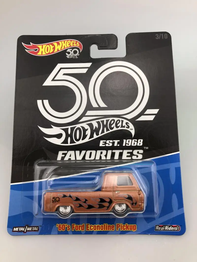 HOT WHEELS 1:64 50th anniversary 60s Ford Fconoline Pickup Collection of die-cast alloy trolley model ornaments