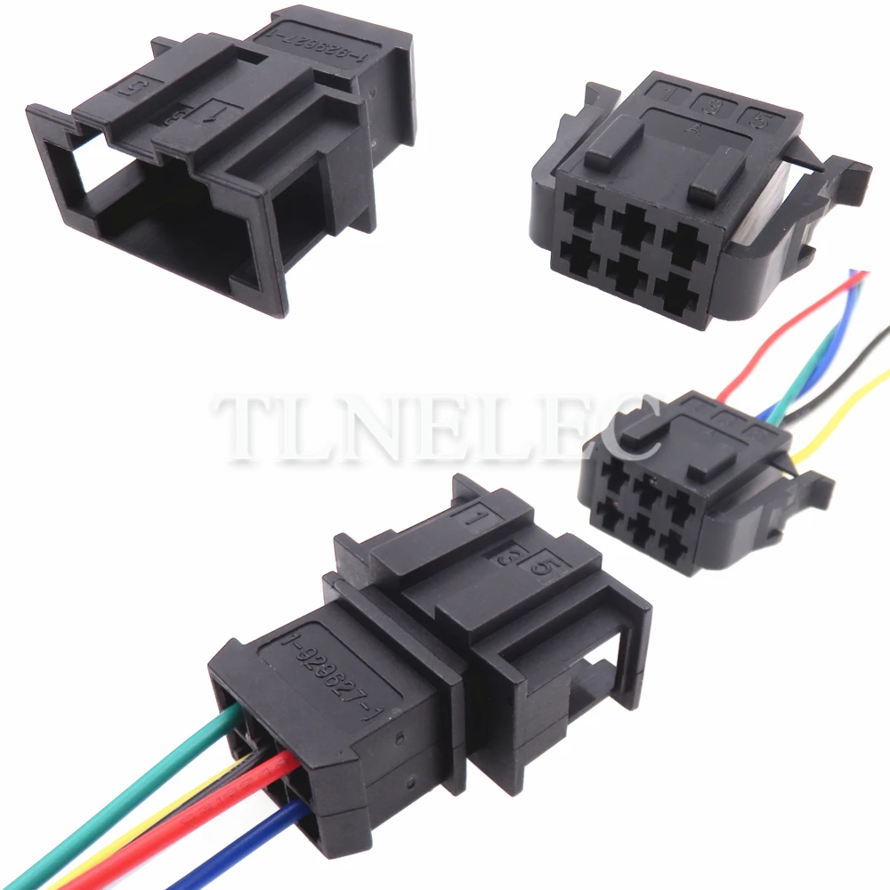 6 Pin Way Auto Connector with Wires Car Seat Switch Unsealed Sockets For VW 1-929627-1 1-929621-1 191972733