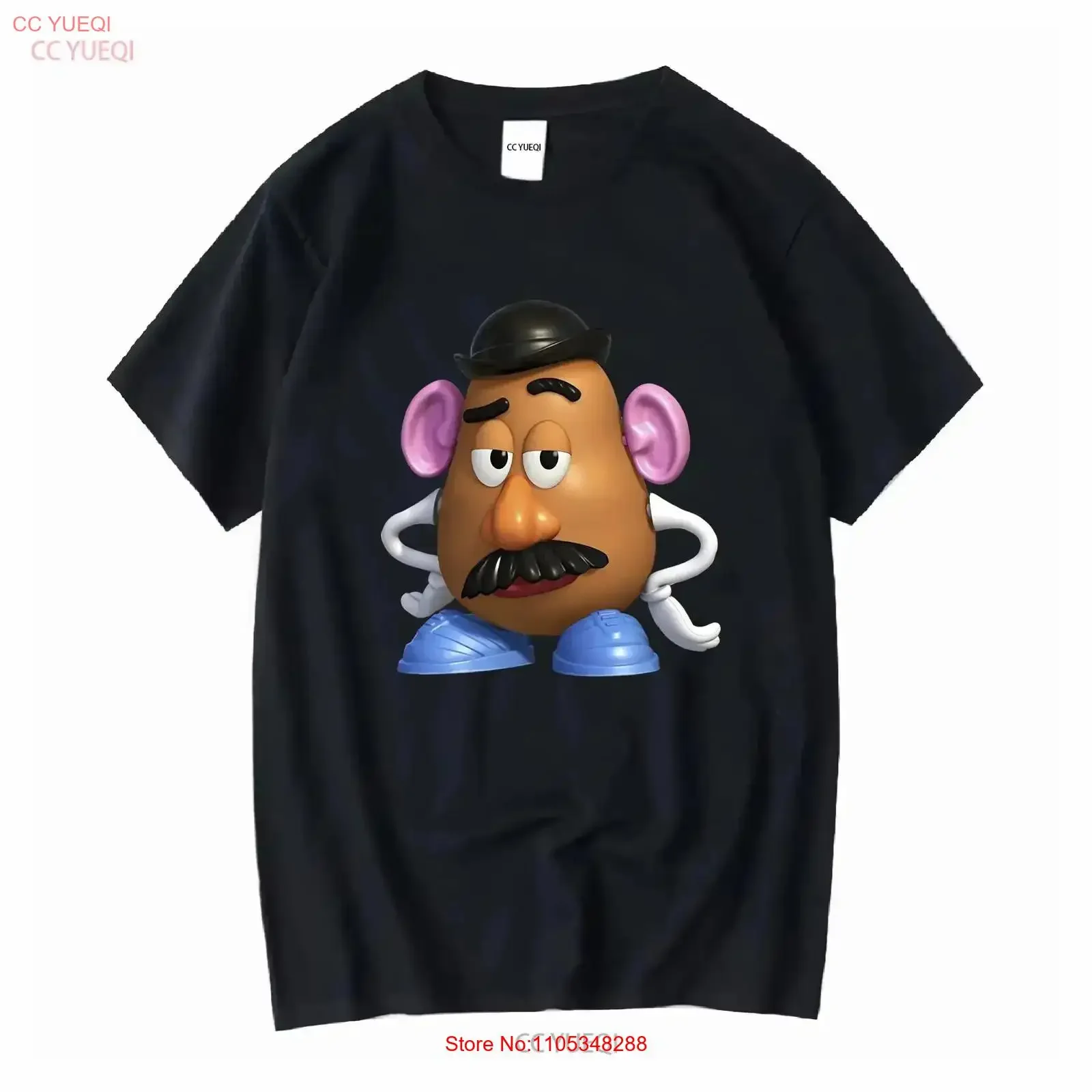 Camiseta Mr. Potato Head, estilo vintage lavado, unisex, para niños, con diseño de juguete favorito, ropa de calle ligeramente de diseñador