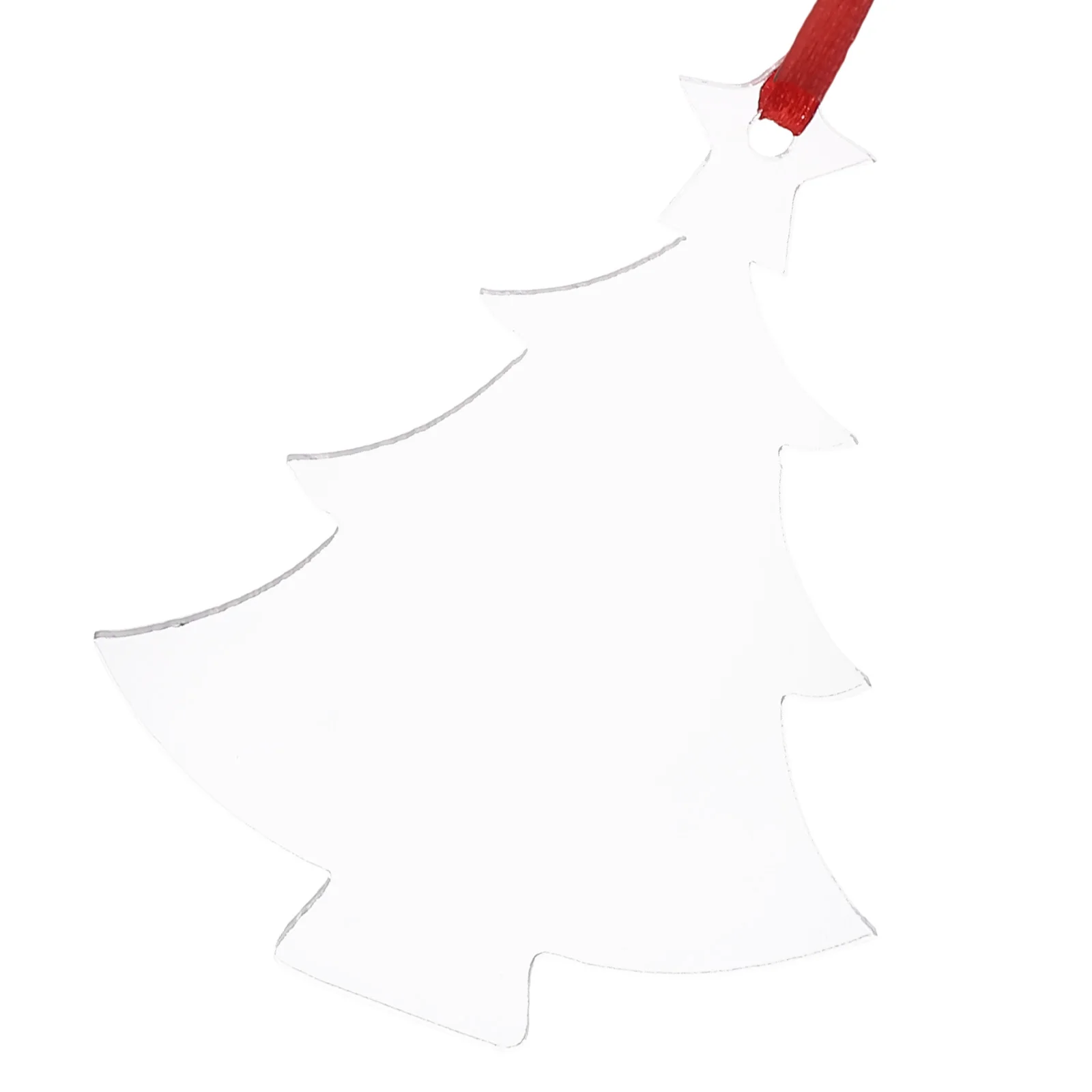 

10 Pcs Clear Craft Ornaments Blank Acrylin Blanks Decorative Heat Transfer Pendants Tree Shaped Hanging for Crafting Bulk