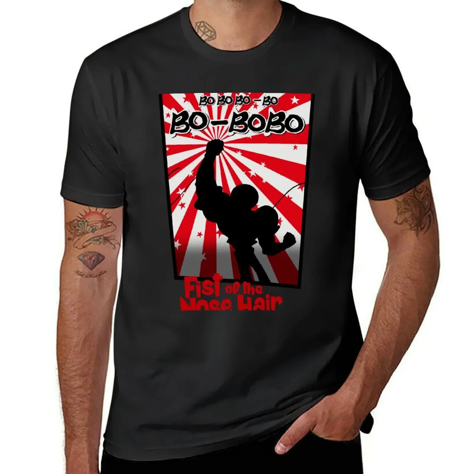 

Bobobo; Nose-hair technique sensei T-Shirt anime t shirts blacks clothes summer tops mens fashion