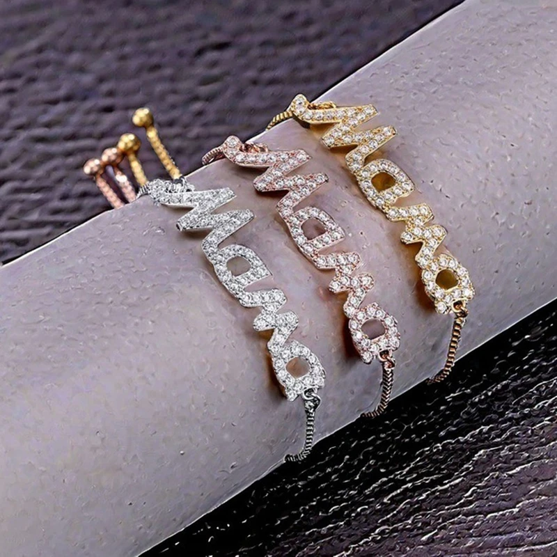 Fashion Zircon Endless Love Infinity Bracelets For Woman Crystal Chain Bracelets Adjustable Party Jewelry Valentine\'s Day Gift