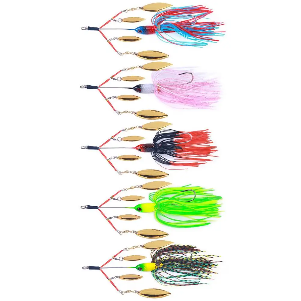 Luya Bait Set Spinner Bait Fishing Lure Willow Multirota Spinners Spoon Bait For Pike Peche Tackle All Artificial Baits