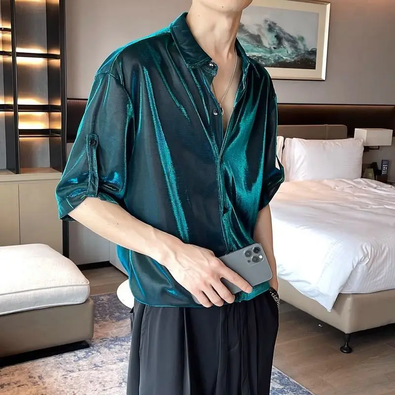 

Men's Clothing Ladies Lapel Button Cardigan Solid Color Versatile Loose Shirt Fashion Long Sleeve Commuting Top