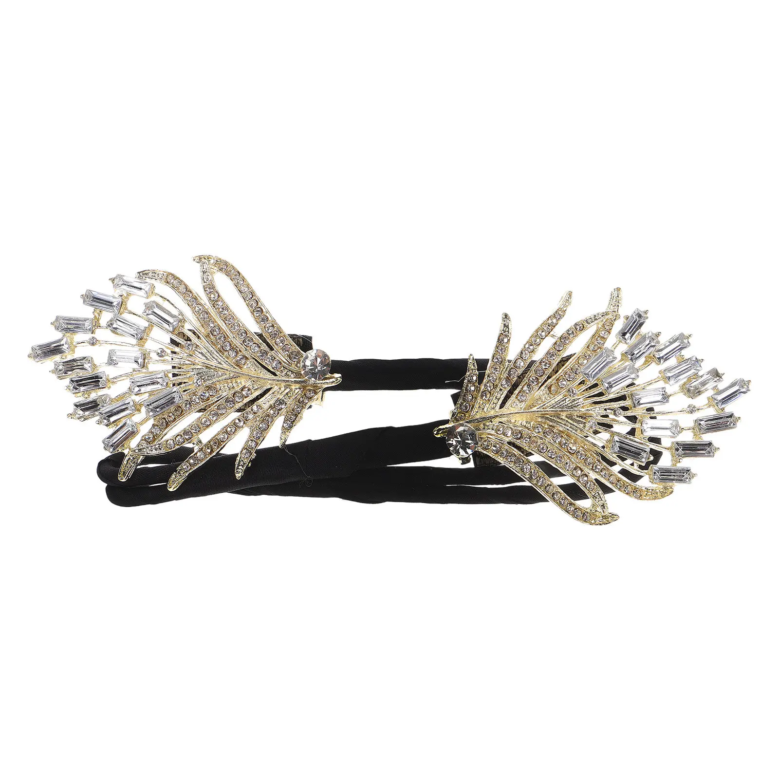 

Hair Bun Maker Motif Twist Bun Clip Rhinestone French Hairstyle Elegant Simple Braid Long Hair Women