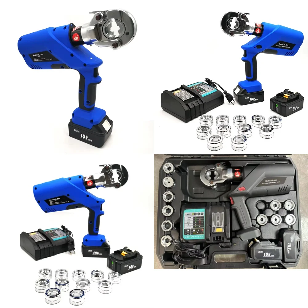 

EZ-300 for Battery Head Crimping Tool Electric Fastener Clamp 10-300 mm² Wire Terminal Crimper Cable Lug Plier for