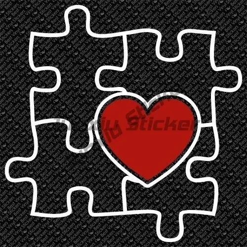 Love Autism Awareness Emblem Color Puzzle Creative PVC Sticker for Decorate Motorcycle Van Wall Room Bicycle Decal Accessories view 6