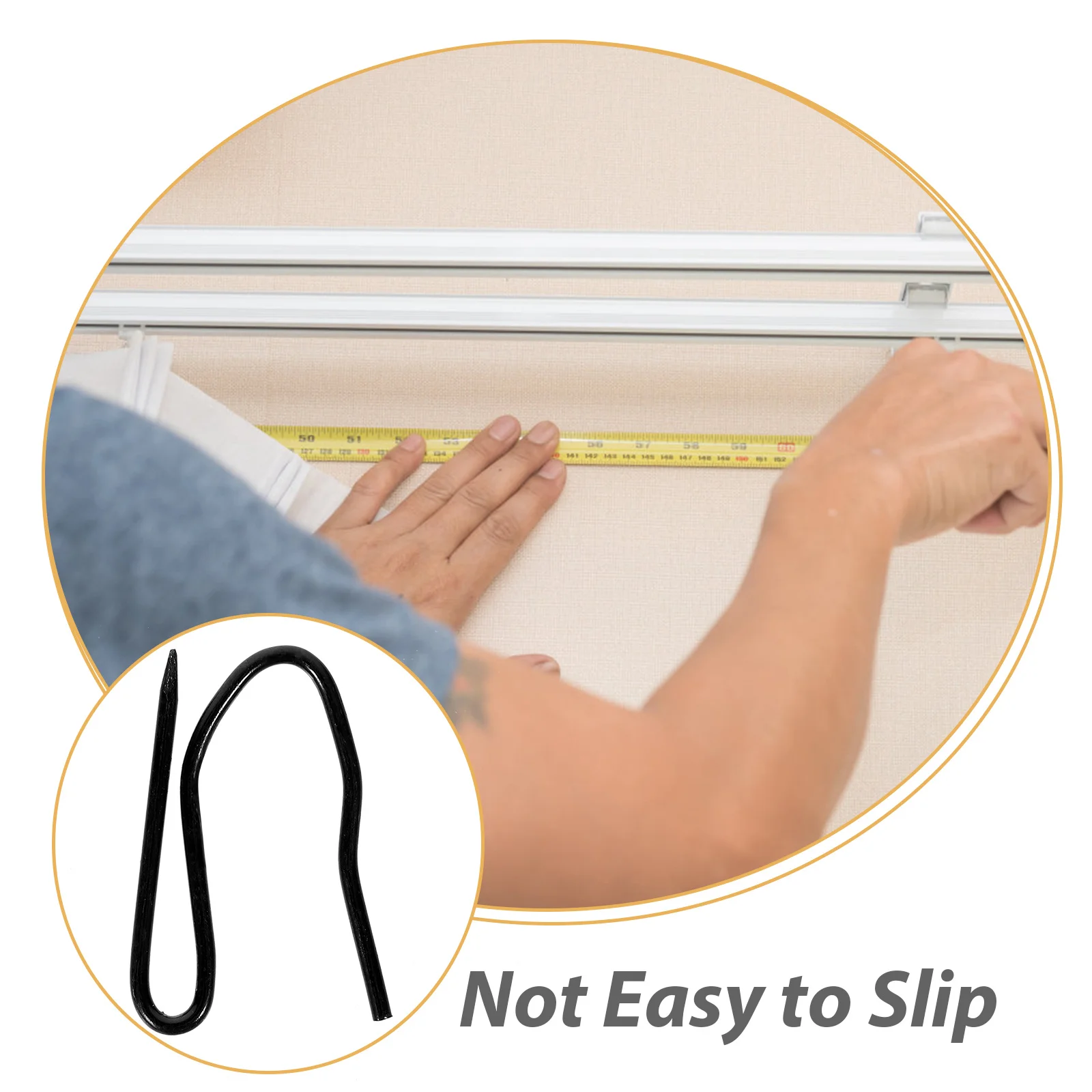 

100Pcs Iron Shower Curtain Hooks Heavy Duty Metal Curtain Hangers for Bathroom Bedroom Window Drapes Bathroom Hooks