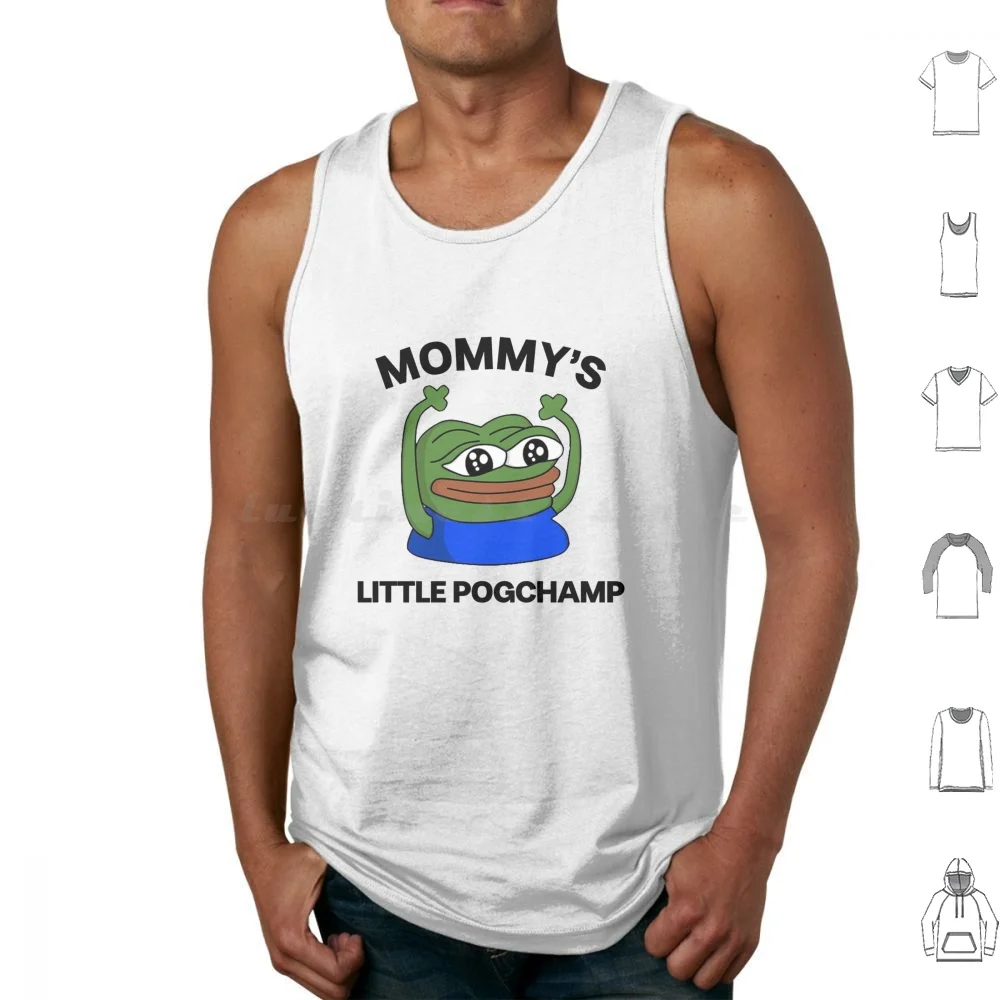 Mommys Little Pogchamp. Tank Tops Print Cotton Little Pogchamp Whos My Little Pogchamp Pogchamp Hypers Cute Twitch Emote