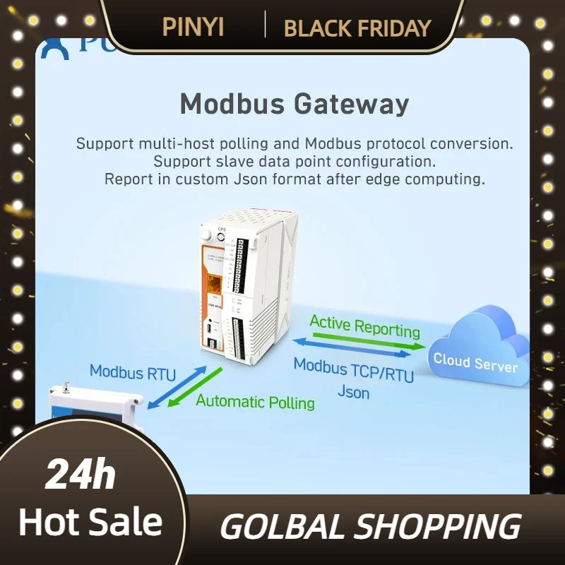 

Genuine PUSR USR-M100-ETH Industrial Ethernet Version Industrial IoT IO Modbus Gateway with MQTT/SSL Modem IoT Controller