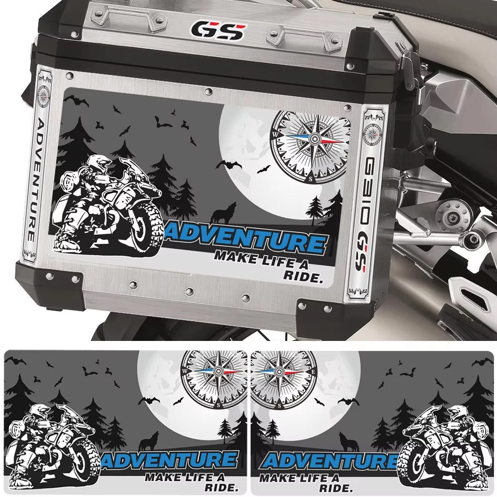 For BMW G310GS G310 ADV GS Motorcycle Tail Top Side Cases Stickers Trunk Luggage Aluminium Panniers Sticker