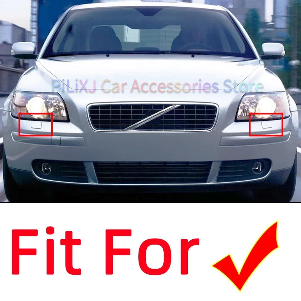 Front Bumper Headlight Washer Spray Nozzle Cover Cap For VOLVO S40 V50 2005 2006 2007 39991798 39991799 Headlamp Cleaner Lid - view 2