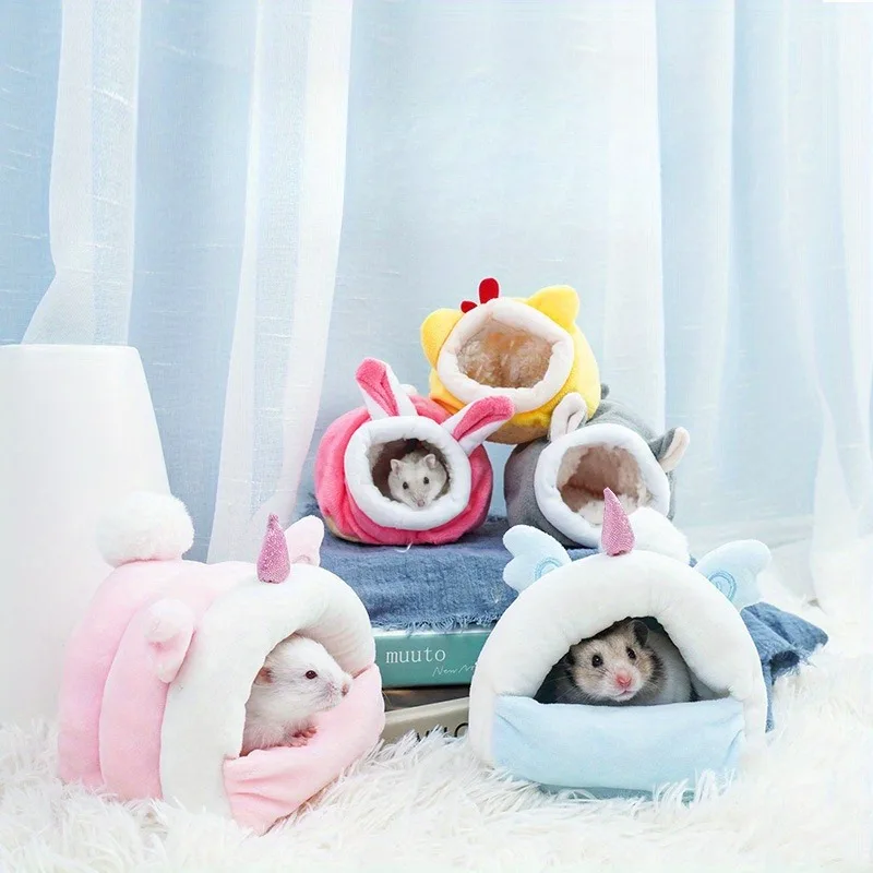 Hamster Nesting House Golden Bear Sleeping Bag Cotton Nest and Sleeping Bag Keep Hamster Warm and Cozy - view 3