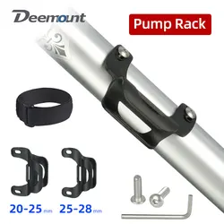 Bicycle Pump Bracket Holder W Hook Loop Strap Fixation Bike Inflator Stand Rack 20-28mm Dia. Pump Fits