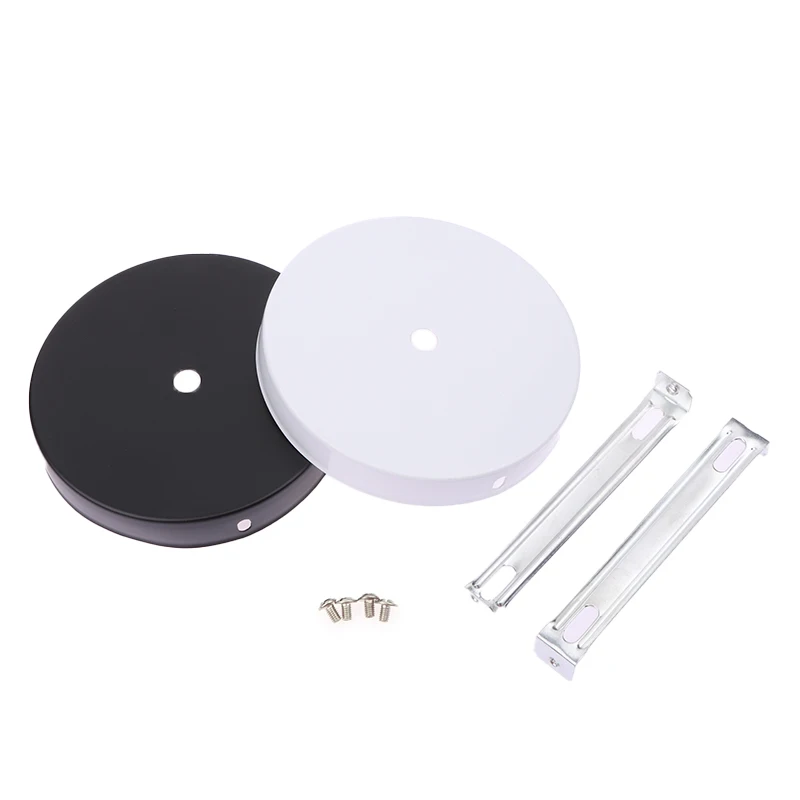 1set Hanging Chandelier Lamp Plate Metal Ceiling Fixed Chassis Wall Base Accessories 12cm DIY Retro Pendant Light Tools