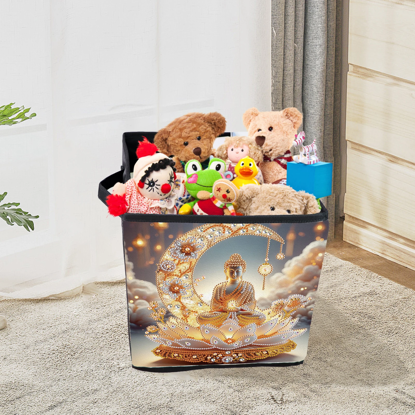 Special shape Diamond Art Painting Storage basket Kits,Animal theme Diamond Art Painting storage bag for Home Decorate Art Gift view 6