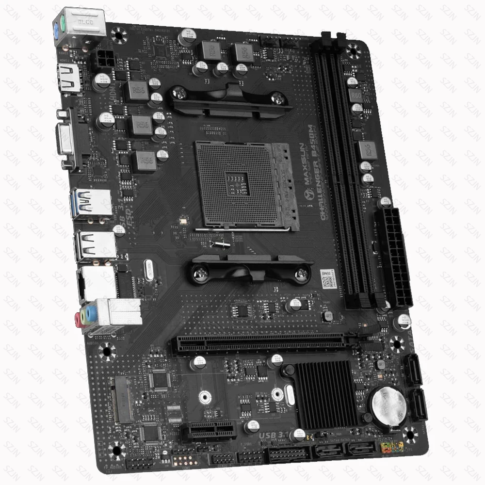 مجموعة اللوحة الأم Maxsun B450 R5 5600 DDR4 32GB 3200MHz مجموعة الألعاب تدعم 2 M2 NVME SATA 3.0 AMD R5 Combo