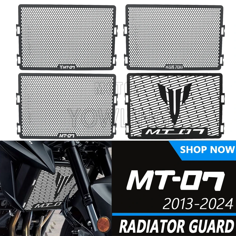 

Radiator Guard For Yamaha MT07 MT-07 FZ-07 2013-2024 Motorcycle Accessories XSR700 XSR 700 2025 Grille Protector Cover Cooler