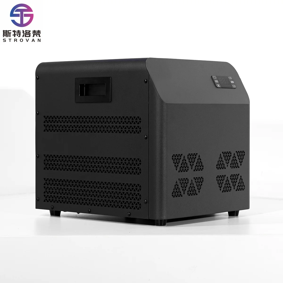 STROVAN Outdoor 1/2P 220V Water Chiller with Compressor, Built-in Pump, Filter & Remote Control