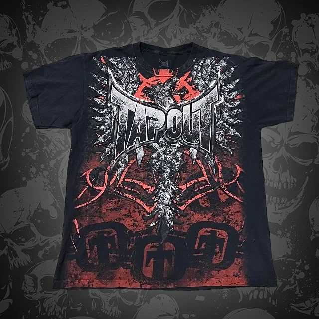 Affliction Street Fashion Baumwoll-T-Shirt mit Musterdruck, kurzärmelig, neu, Harajuku, lässig, locker, Sommer, Unisex, Punk-Rock-Oberteil – Detail 7