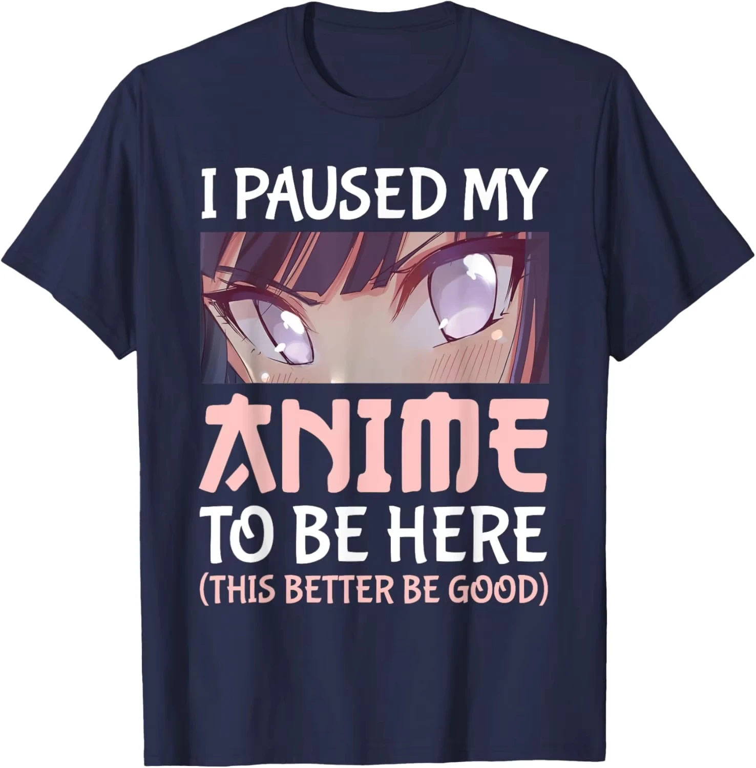 I Paused My Anime To Be Here Otaku Graphic T‑shirt Unisex Vintage Washed Cotton Oversized Short Sleeve Casual Streetwear Tops