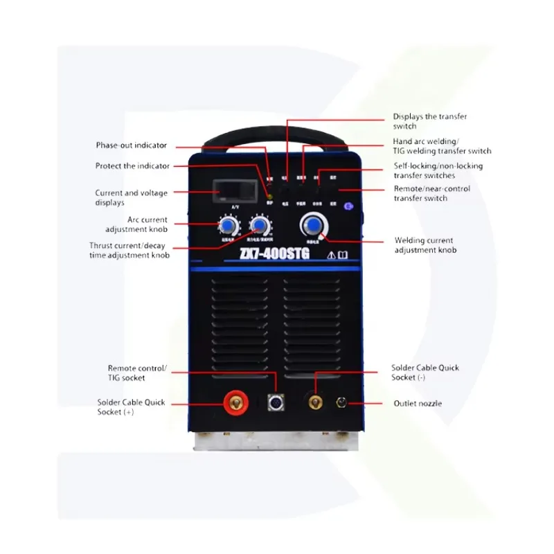 

ZX7-400STG SMAW Welding Machine Inverter DC Arc Welder MMA Welding Machine High-frequency TIG Welders