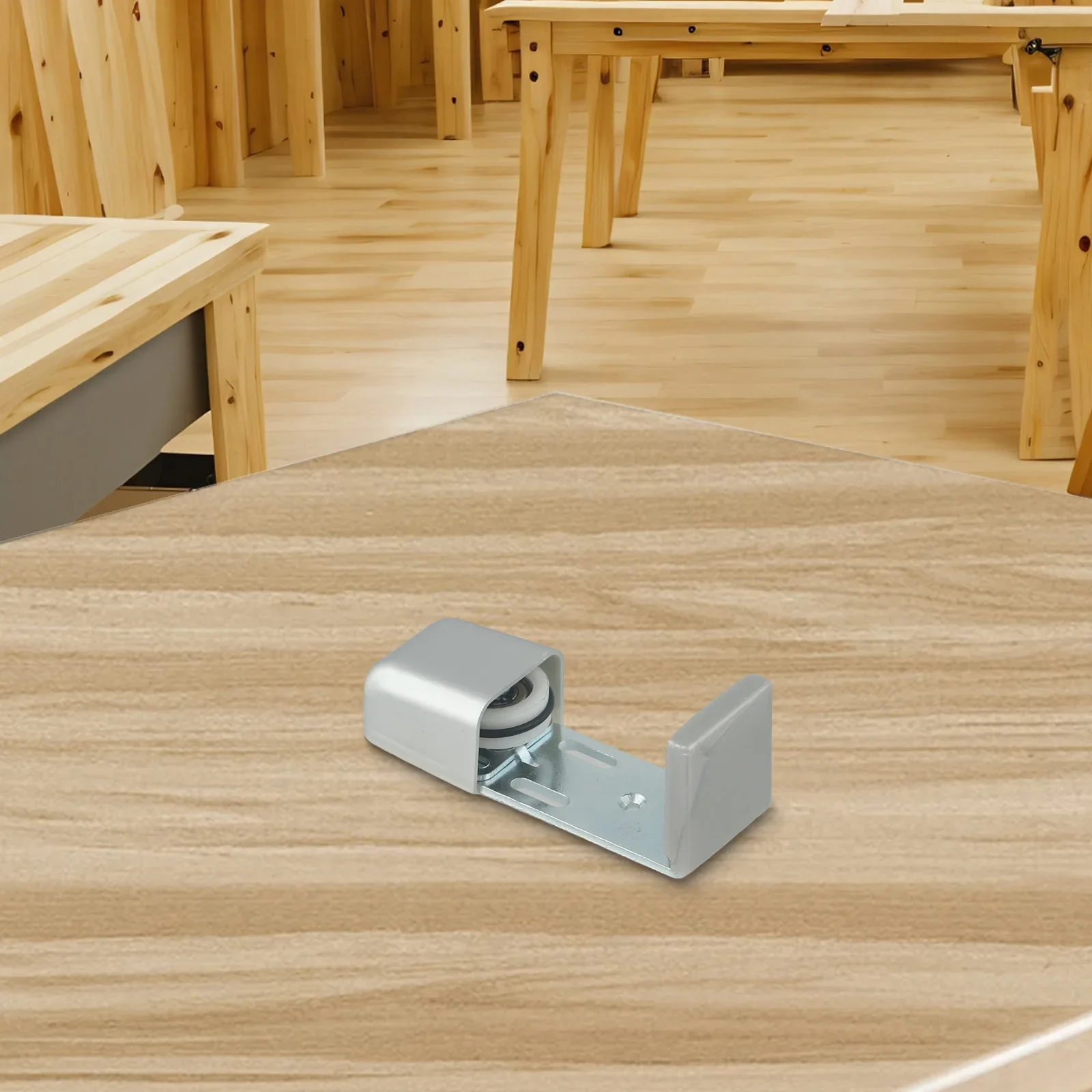 

Adjustable Door Guide Barn Door Floor Guide Home Decor Color Silver Easy Installation Long-lasting Performance No Floor Drilling