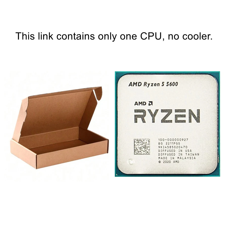 AMD Ryzen 5 5600 R5 5600 3.5 جيجا هرتز 6-Core 12-Thread CPU 7NM L3=32M مقبس AM4 جديد ولكن بدون مبرد #2