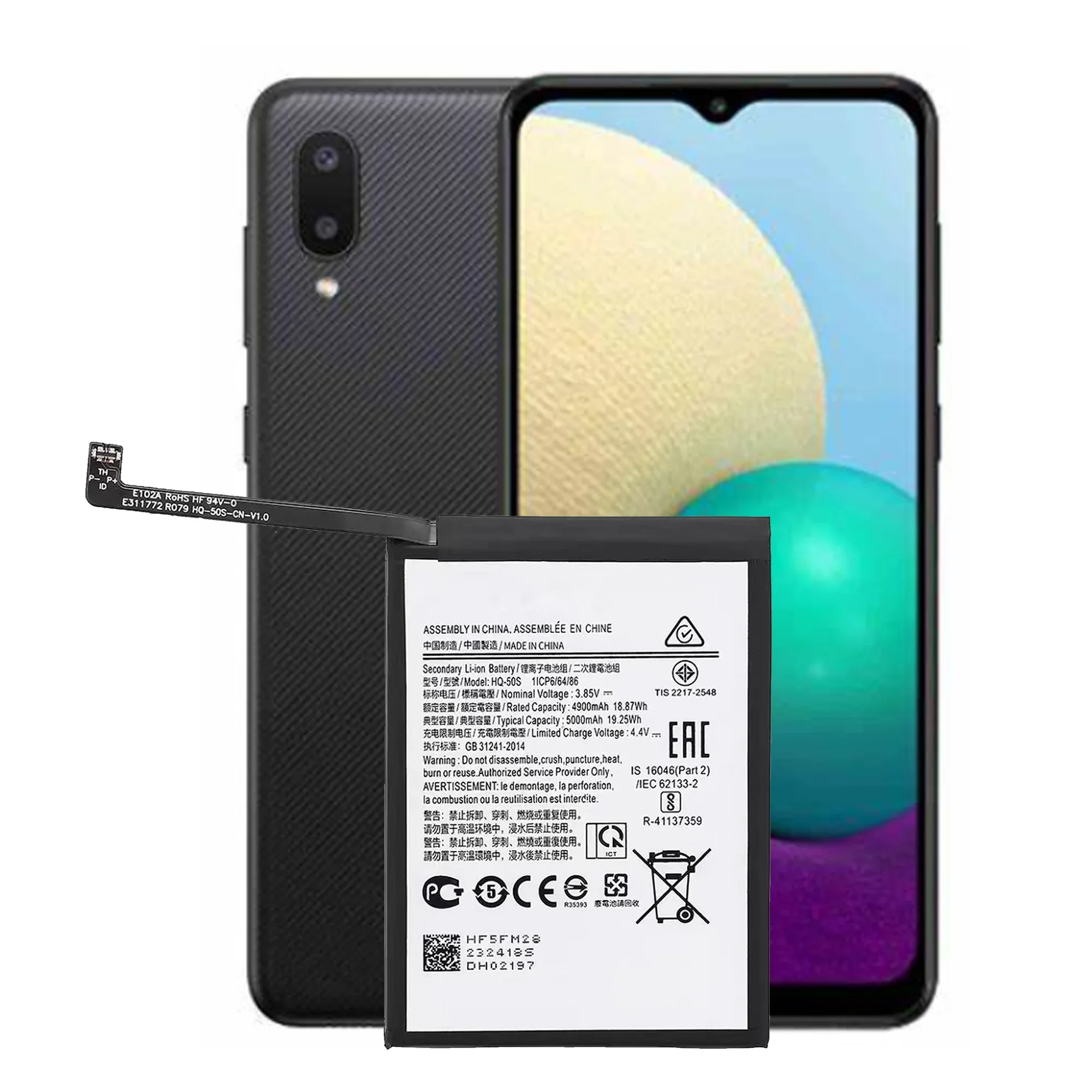 

HQ-50s Battery For Samsung Galaxy A02 A02S SM-A022F A022DS A022M A022G A025F A025DS A025G Capacity Replacement Repair P