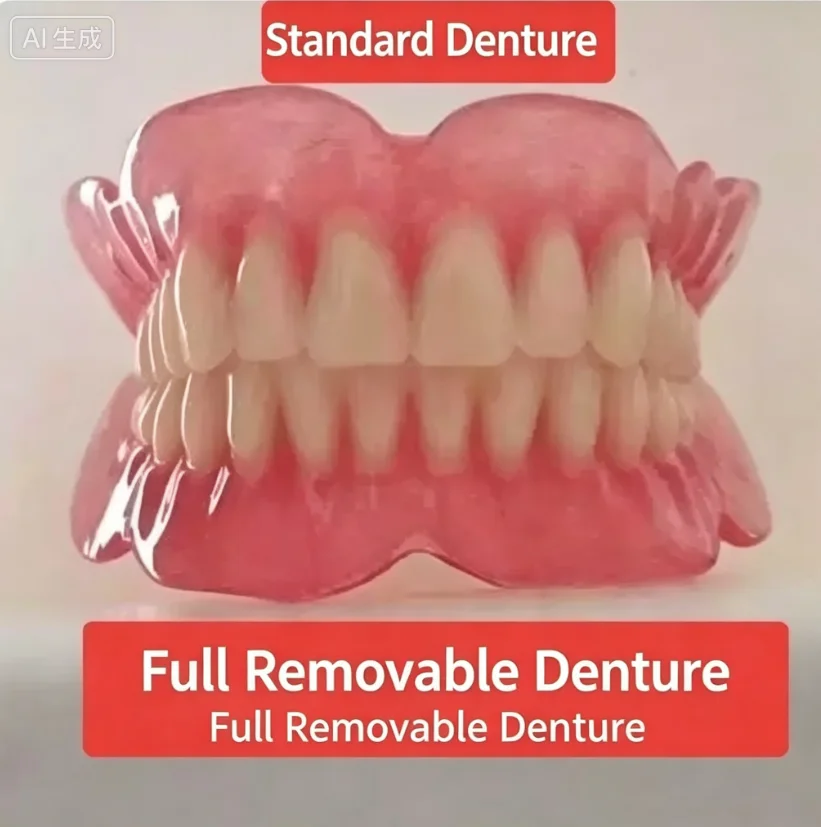 Full Mouth Removable Denture Display Model Elderly Oral Care Teaching Teeth Demonstration Model