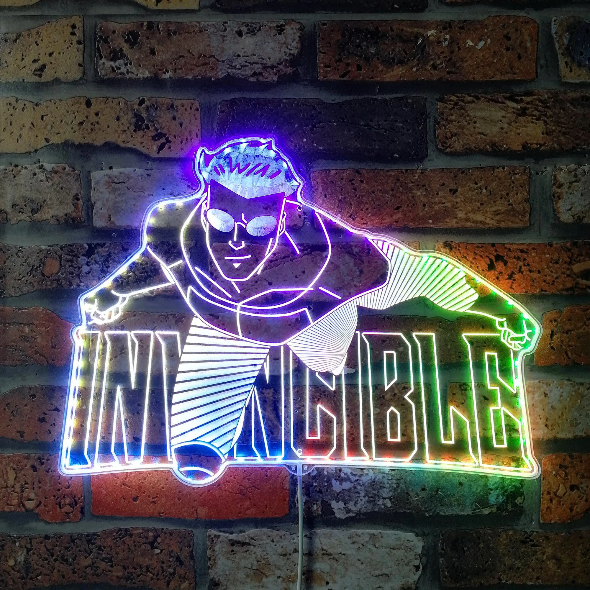 

Неоновая светодиодная вывеска Invincible, светодиодная вывеска ночного света для геймера, неоновая вывеска для игровой комнаты