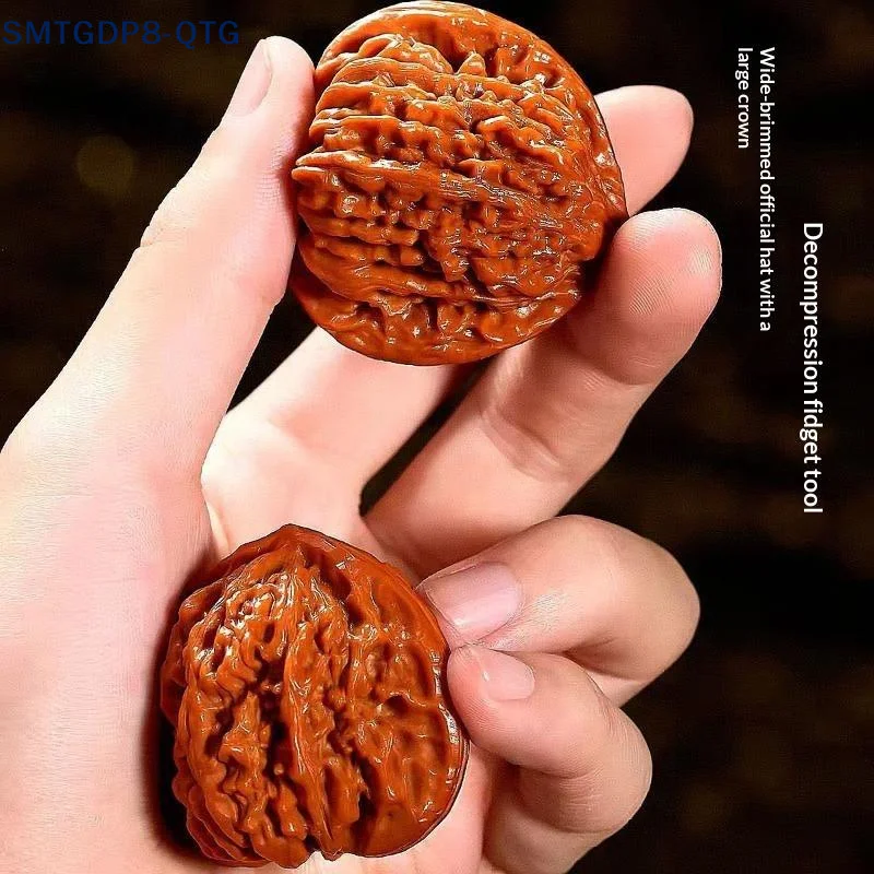 *1Pair Creative Handmade Natural Wenwan Walnut Handball Health Care Grip Ball Palm Massage Relaxation Stress Relief Toys Gadget