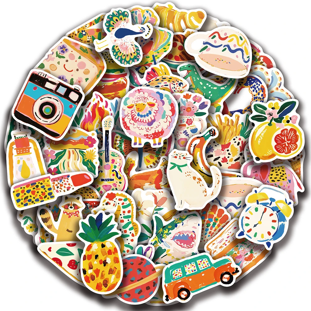 10/30/50 stücke Bunte Pop Art Tier Pflanze Graffiti Aufkleber Ästhetische Aufkleber DIY Laptop Skateboard Nette Kinder Cartoon Aufkleber