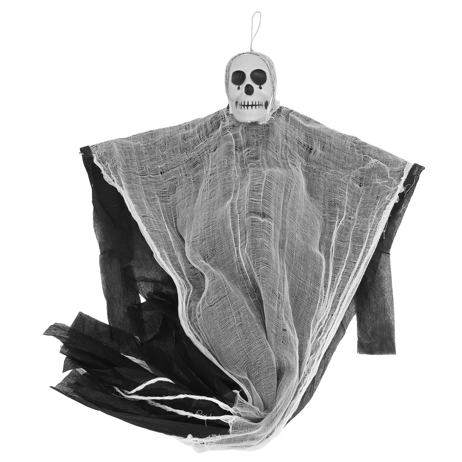 Light-Up Hanging Skull Decor Glowing Ghost Halloween Prop High Brightness LED Auto Night Glow Lightweight Spooky