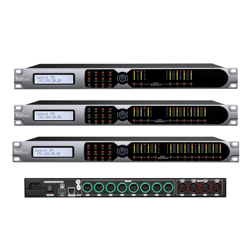 

2026 32 Bit DSP 4*8 Digital Audio Processor for Professional Speakers Accessories / Waterproof Speakers