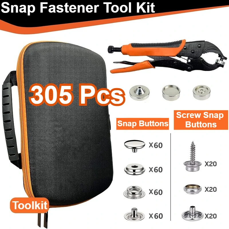 

305 шт., комплект плоскогубцев для холста, защелки из нержавеющей стали, винты, защелки для чехла лодки, комплект защелок для ковров с инструментом для установки