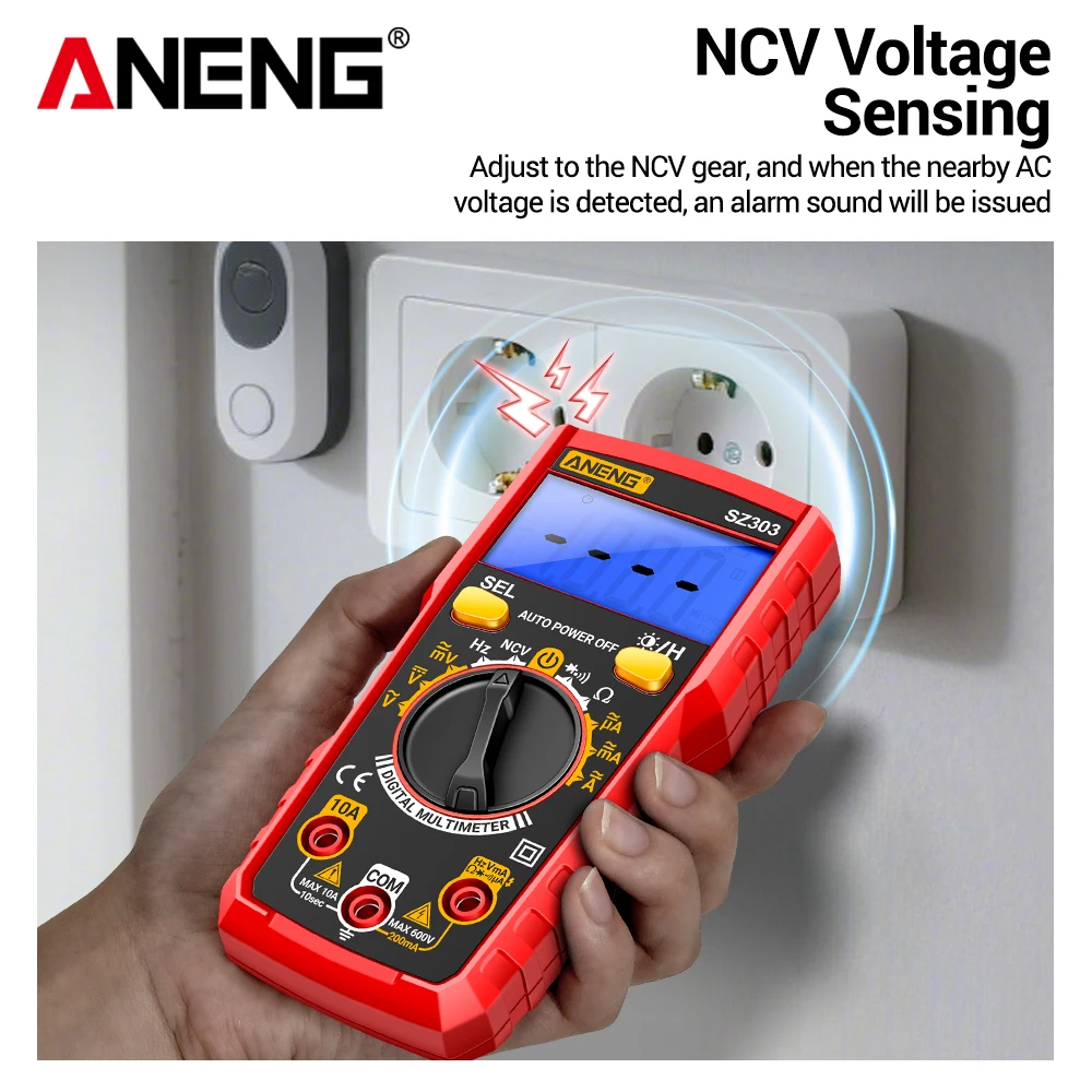 Smart Digital Voltage Multimeter ANENG SZ303 Professional Current Electrical Resistance Diode Buzzer High Precision Portable Too gallery 2