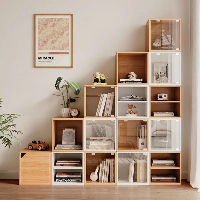 Lockers under the stairs are freely combined, small cabinets bookshelves floor-to-ceiling shelves wall bookcases