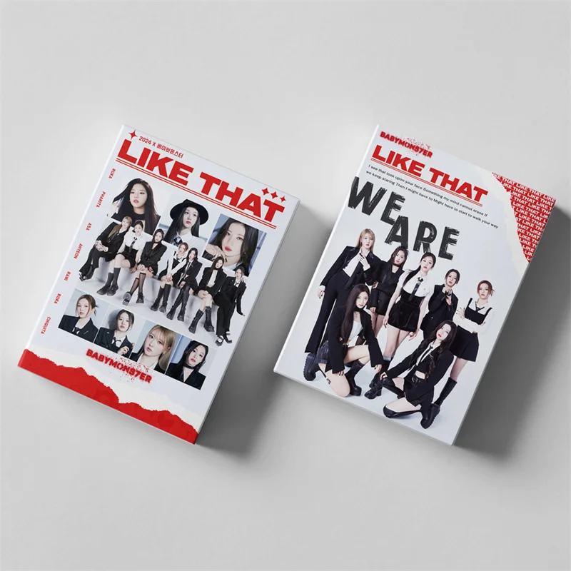 

K-pop, 55 шт./набор, альбом для возврата малыша, монстр, альбом, одиночная, похожая на LOMO Card PHARIT A открытка, Фотокарточка AHYEON, коллекционный подарок Kpop