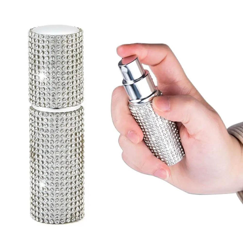 Flacon de parfum rechargeable portable en forme de diamant, atomiseur de voyage exquis, remplissage par le bas, anti-fuite, 10 ml