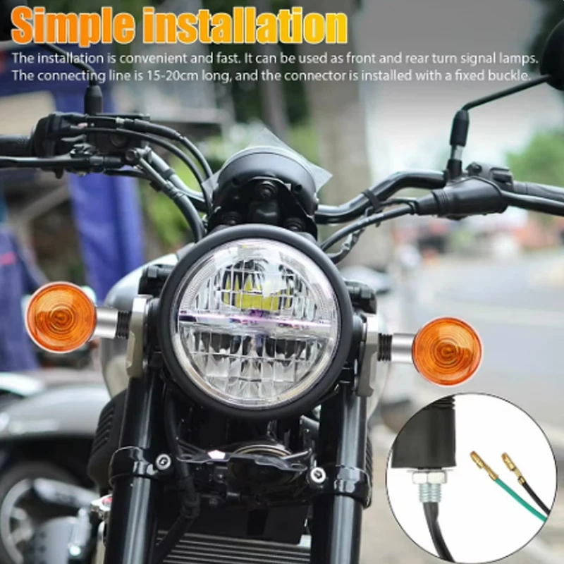 M10 دراجة نارية بدوره مصباح إشارة 12 فولت الجانب اتجاه مؤشر مصباح لهوندا سكوتر كروزر مقهى المتسابق الرجعية بدوره أضواء الإشارة