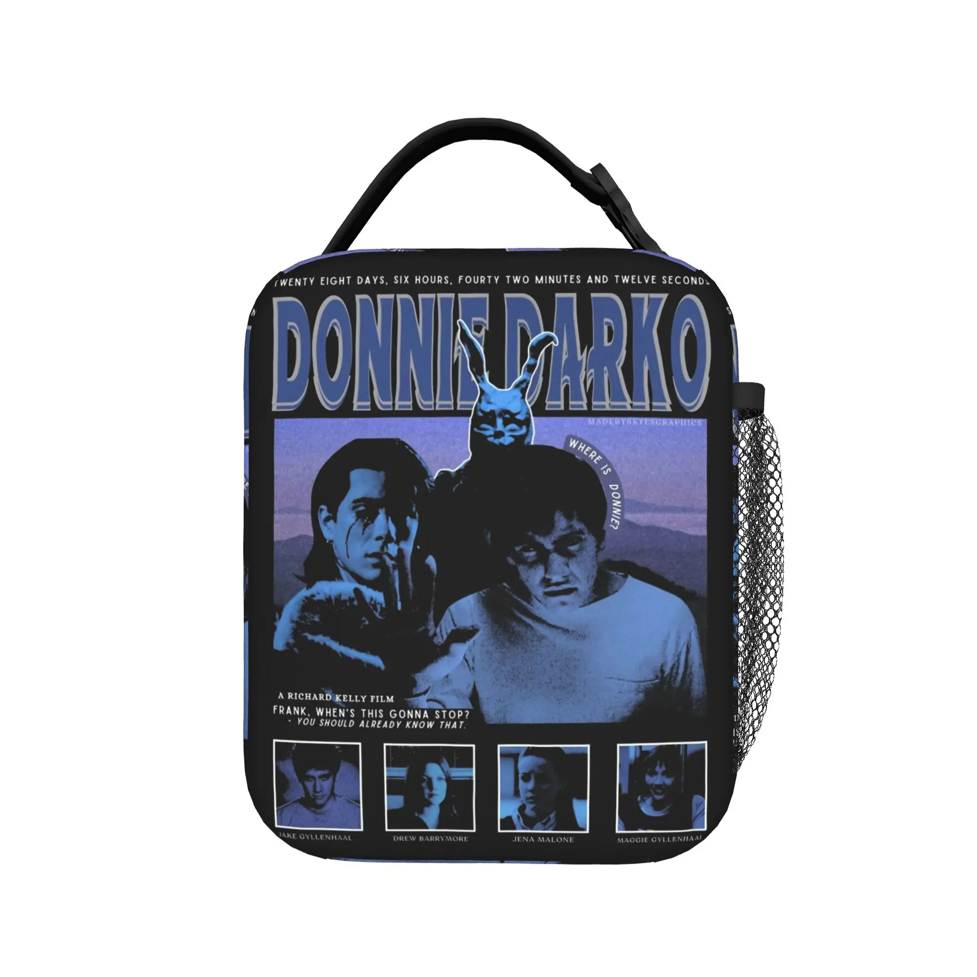 Donnie Darko Movie Poster Insulated Lunch Bags Large  Reusable Thermal Bag Tote Lunch Box College  Travel Food Storage Bags