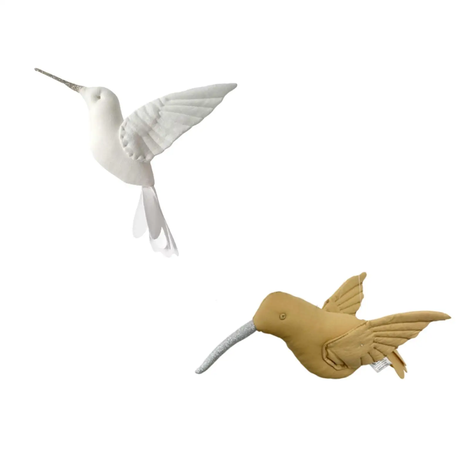 Flying Hummingbird Hanging Decoration Nursery Room Artwork Drop Hanging Nursery Mobile Holiday Gift Unique Fabric Bird Decor