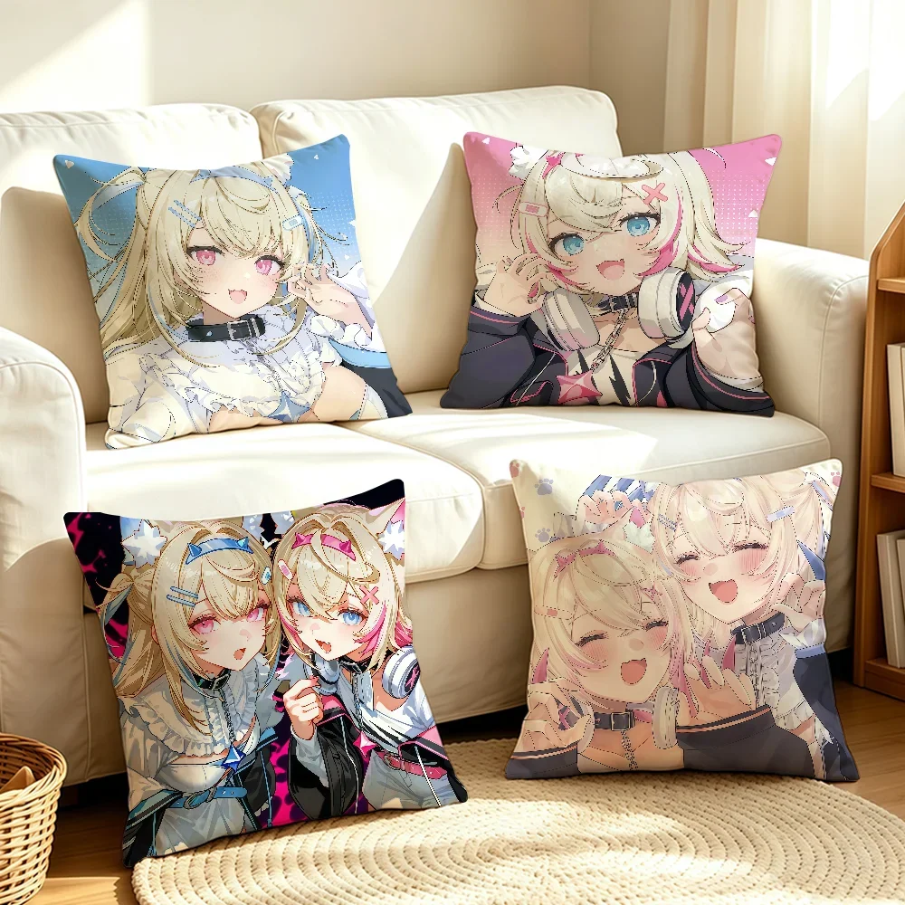 Band F-Fuwamoco-S cushion cover Soft Smooth Pillow Case Hidden Zipper Washable Decorative Couch Office Gift