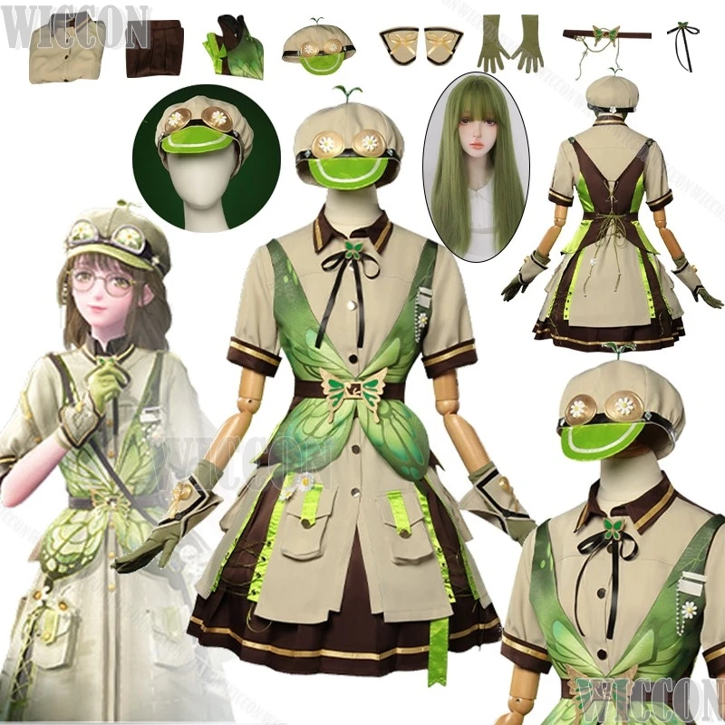 Nikki Forest Suit Game Infinity Nikki Cosplay Costume Green Lolita Dress Green 60cm Wig Explorer Girl Women Holloween Customized