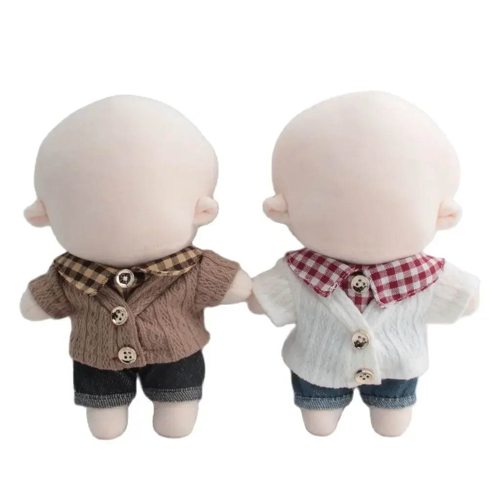 20cm Plush Toy Clothes Winter Vintage Sweater Knitwear Cute Soft Exo Dolls Accessories Children\'s Toys Birthday Christmas Gift