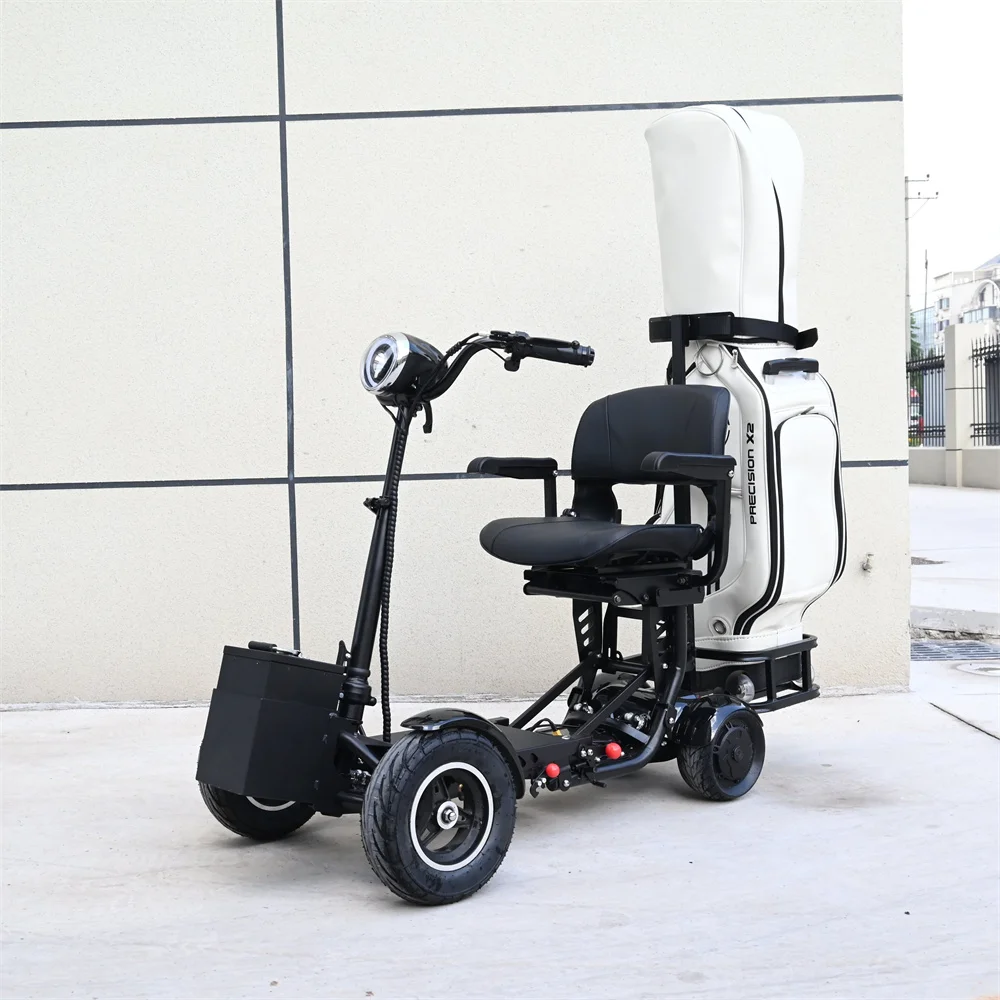 Strong and Sturdy Easy to Operate Foldable Mobility Scooters Electric 4 Wheel Detachable Electric Motor Golf Cart