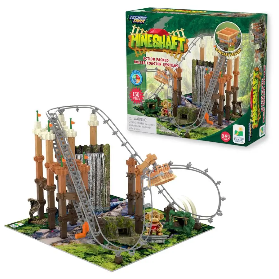 

Learning Journey International Techno Trax Mineshaft, Action Packed Roller Coaster Building Kit, STEM Gift for Boys and Girls Ag