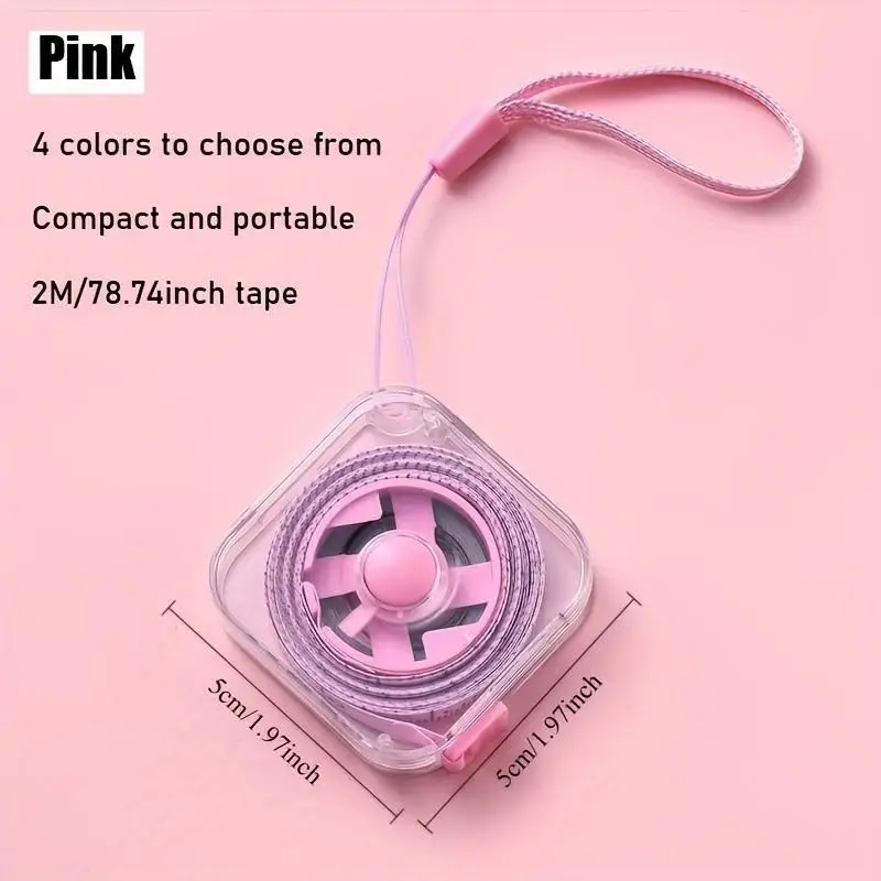 A Soft Tape Measure of 6 Feet,Featuring a Portable Retractable Locking Mechanism-Ideal for Sewing,Home Use,Height Measurements